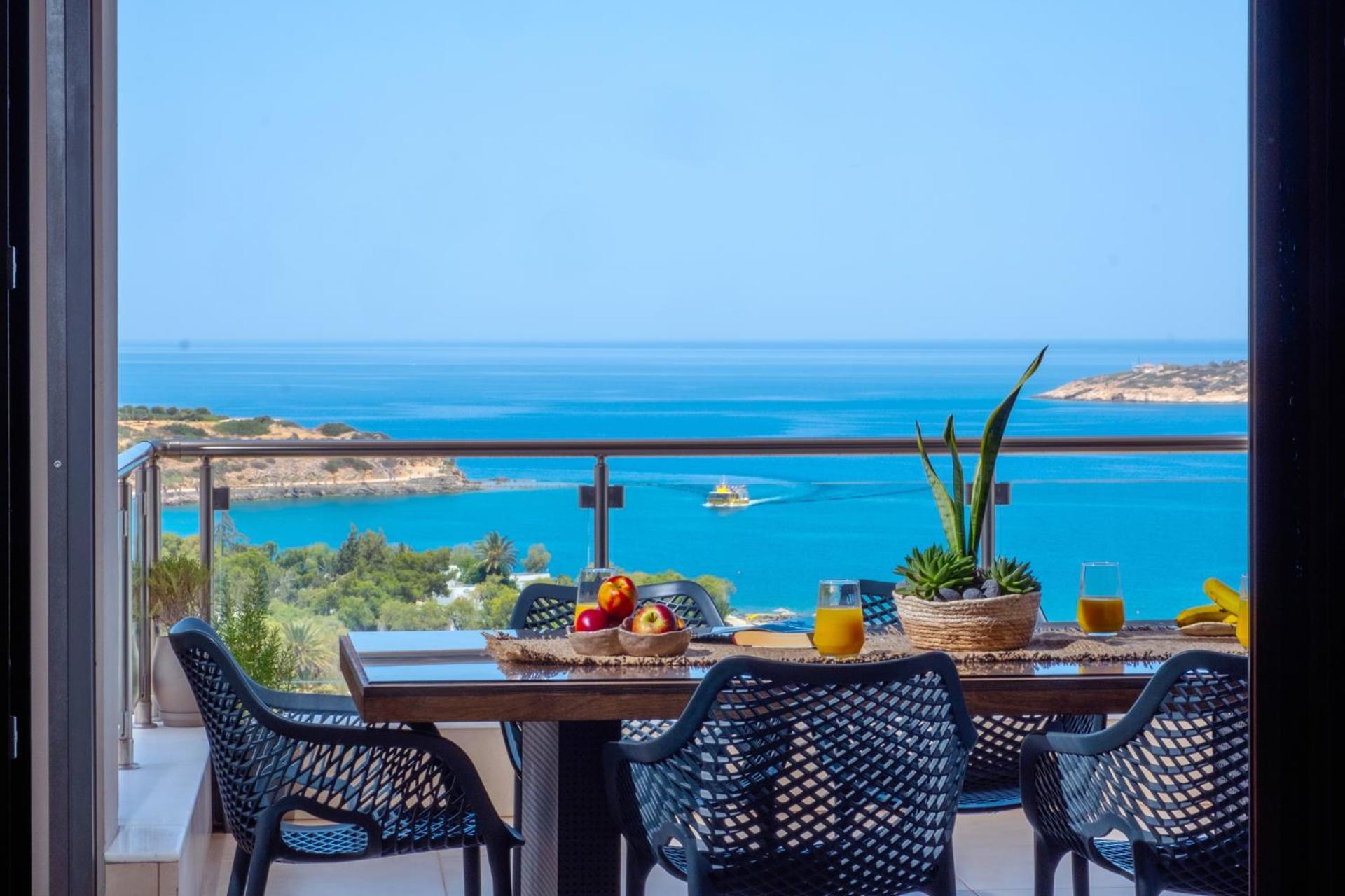 شقة Thea Panoramic Sea View آغيوس نيكولاوس المظهر الخارجي الصورة